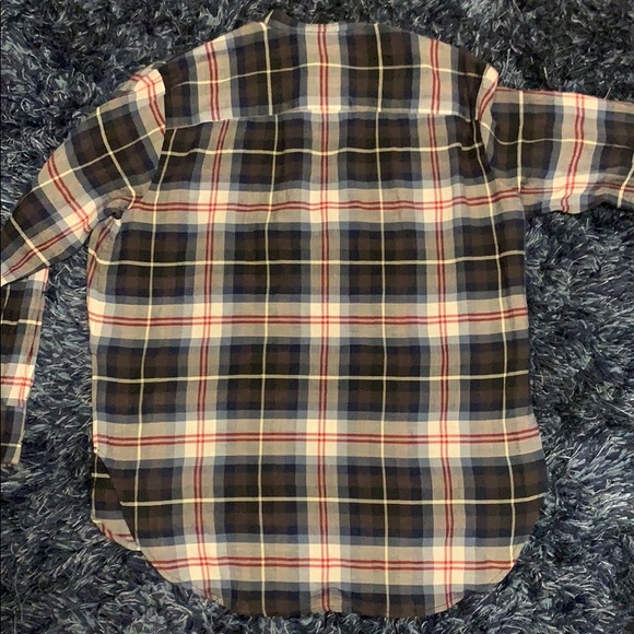 Madewell thin, flannel top w/ side slits - Picture 5 of 7